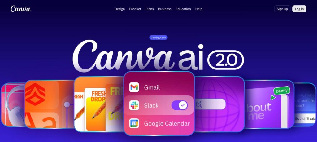 Canva AI homepage preview screenshot