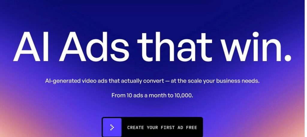 Creatify homepage screenshot