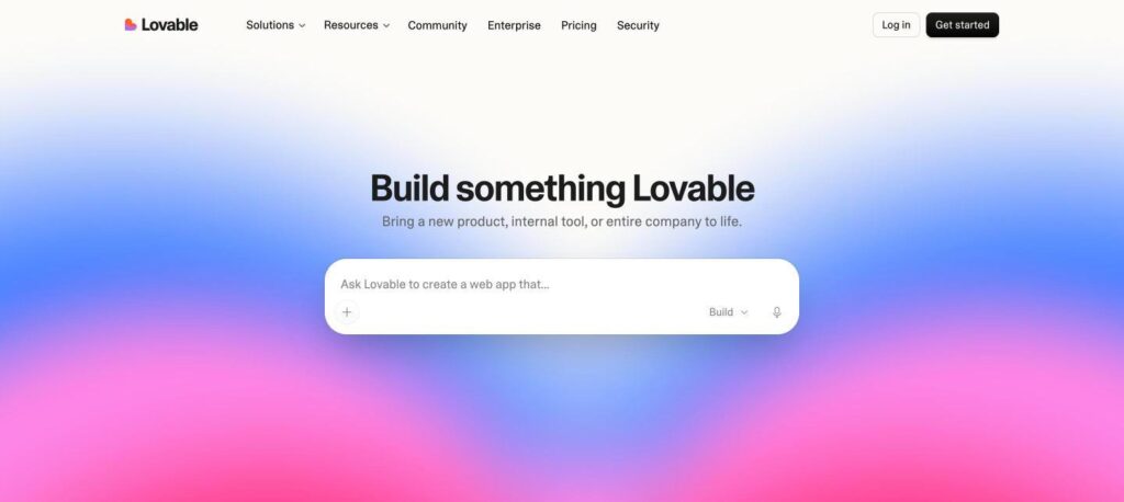 Lovable homepage preview screenshot
