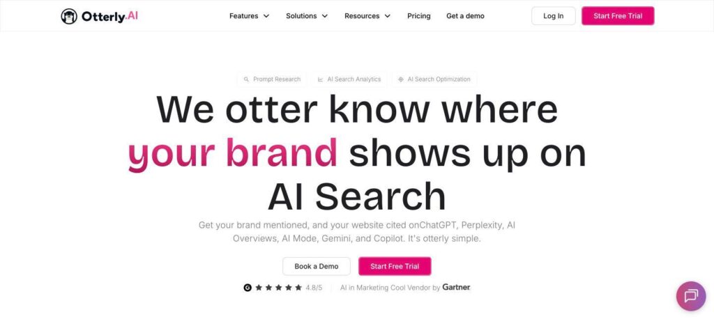 Otterly.AI homepage preview screenshot