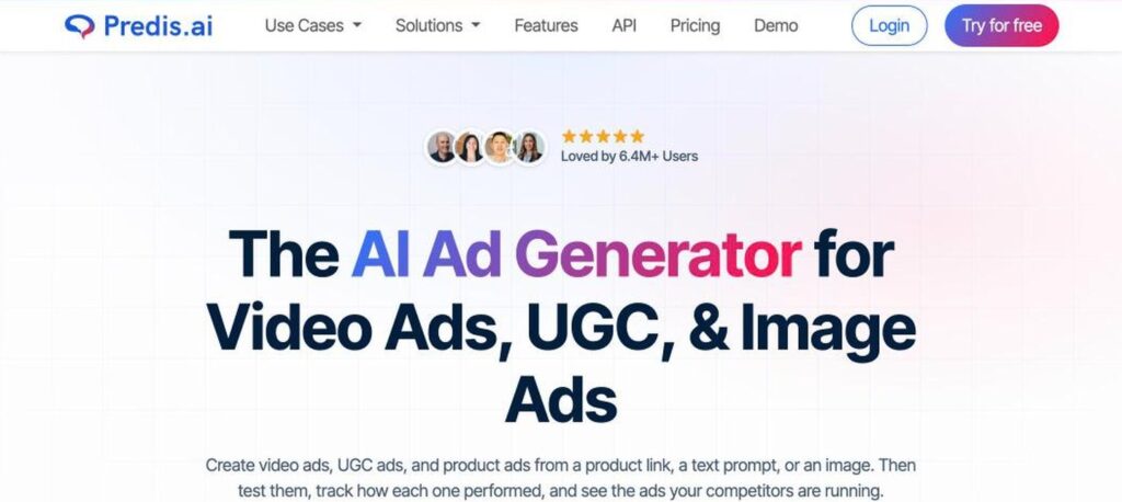 Predis.ai homepage screenshot