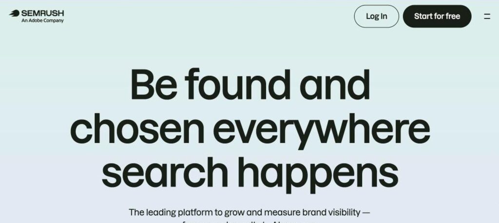 Semrush homepage screenshot
