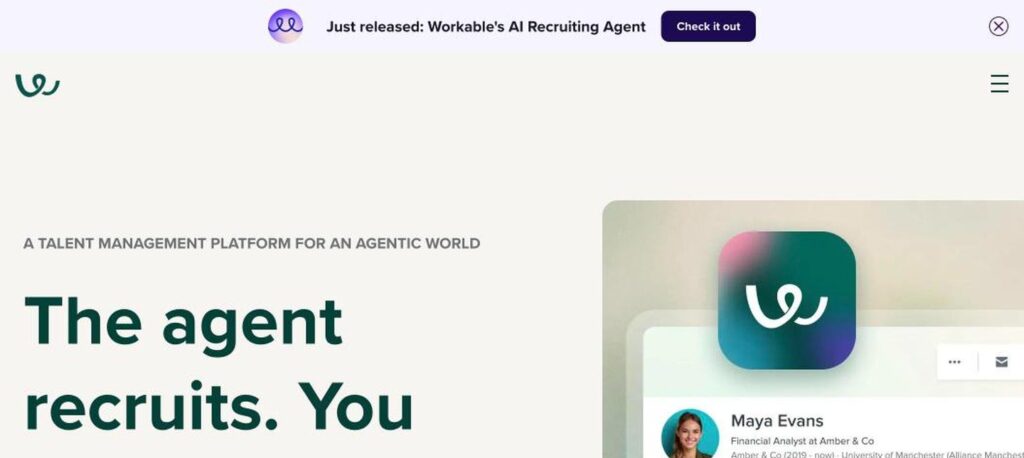 Workable homepage screenshot