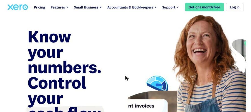 Xero homepage screenshot